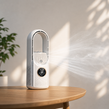 Bladeless Air Purifier Fan with Humidifier & Digital Display