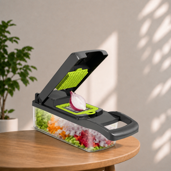16-in-1 Multifunction Vegetable Chopper with Container & Interchangeable Blades