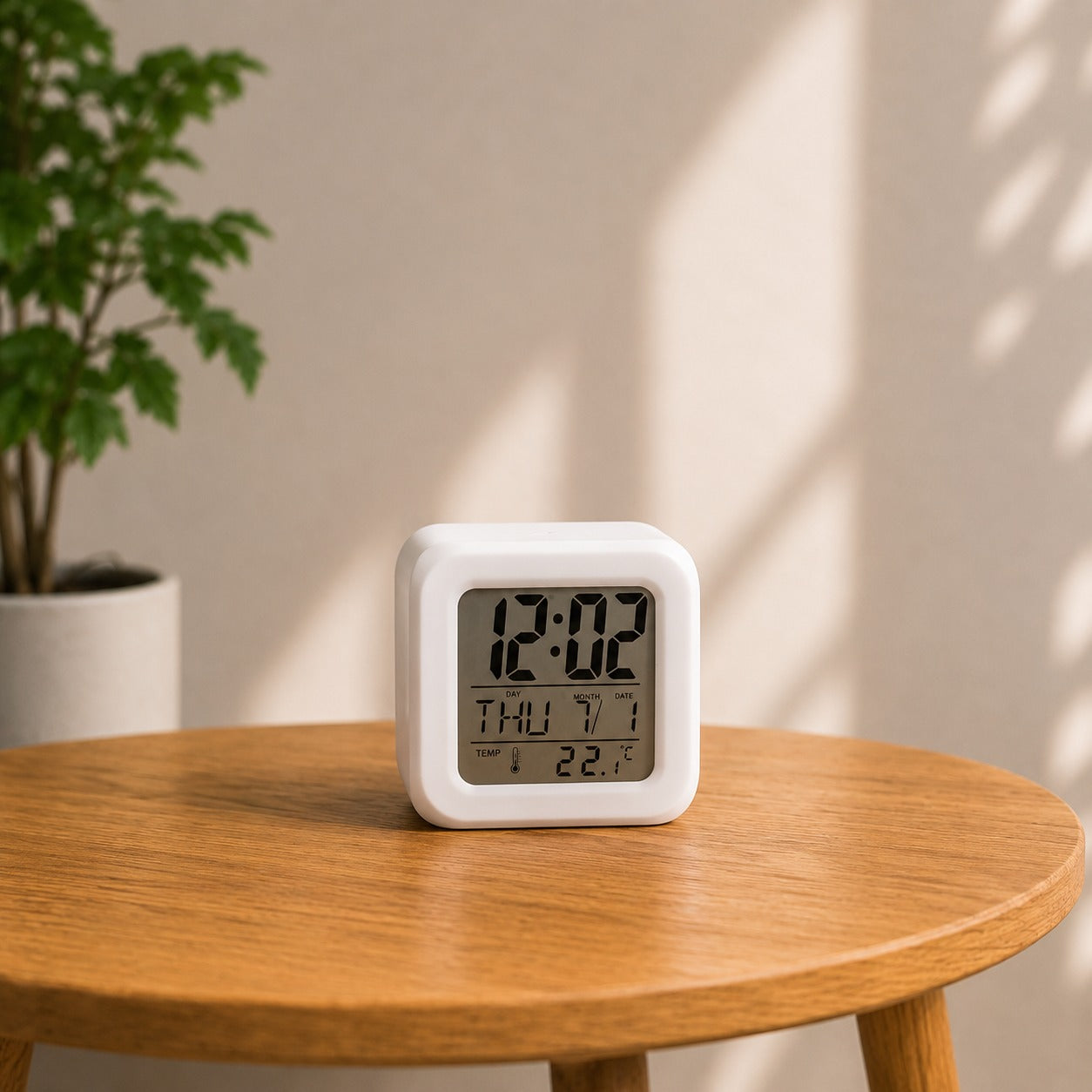 Mini Digital Alarm Clock with Date and Temperature Display