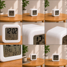 Mini Digital Alarm Clock with Date and Temperature Display
