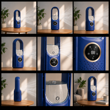 Bladeless Air Purifier Fan with Humidifier & Digital Display