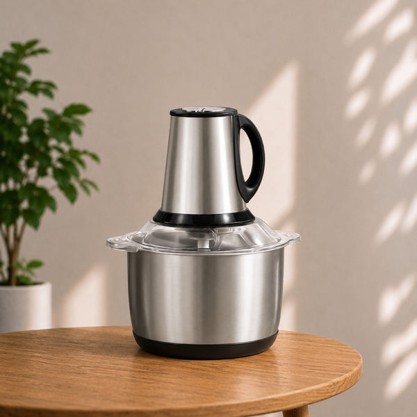 Stainless Steel Electric Chopper Large Capacity 3 ltr 4 Blades With Beater