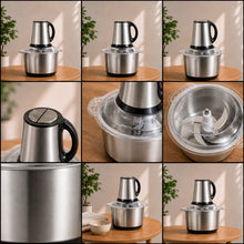 Stainless Steel Electric Chopper Large Capacity 3 ltr 4 Blades With Beater